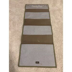 Thirty One 31Family Plan Hanging Organizer With 5 Pockets Gray Pin Dot Design‎